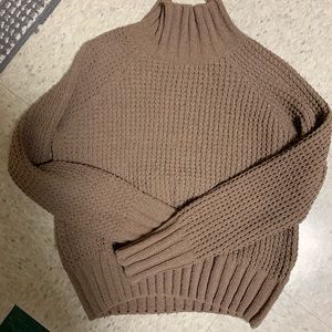 Brown turtle neck sweater